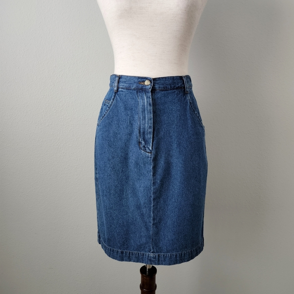 Willow Ridge Denim Pencil Skirt, 100% Cotton Size 4P
